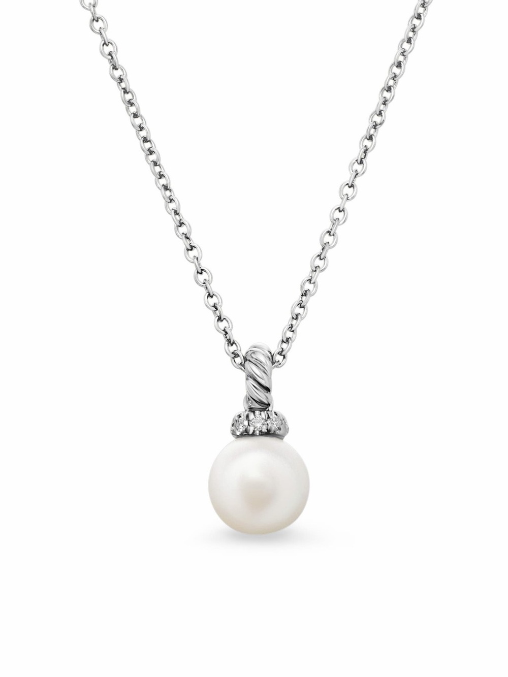 David Yurman Solari Pendant Necklace with Pearl & Diamonds in 18K Gold